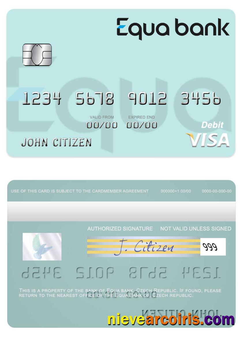 Czech Equa Bank visa debit card